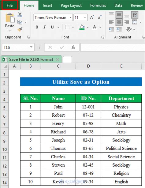XLSX File Format .